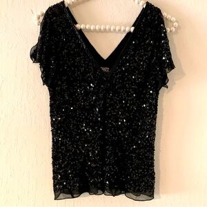 Adrianna Papell sequin top.